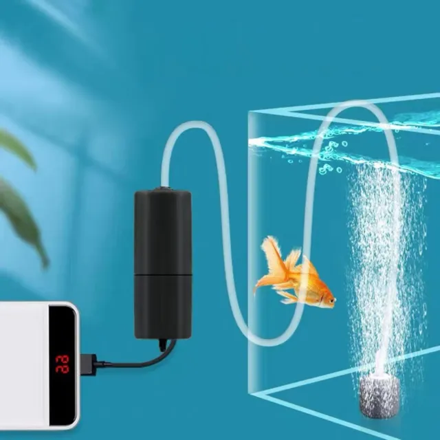 Mini USB Aquarium Air Pump Fish Tank Stone Waterproof Mute Oxygen Air Pump
