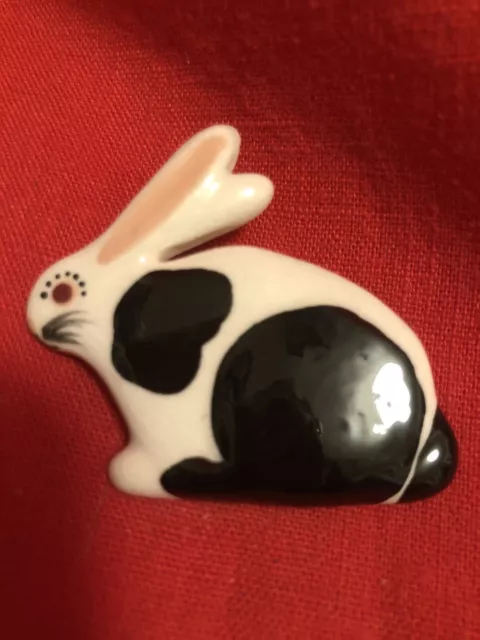 RUBY Z Ceramic Bunny Brooch