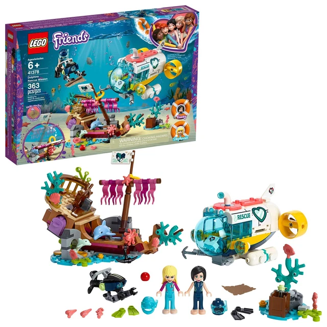 LEGO Friends Dolphins Rescue Mission 41378 Building Kit w Toy Submarine, New