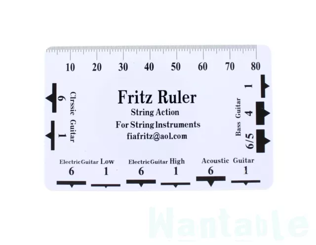 Guitar String Action Gauge Pitch Ruler Guide Measure Luthier Setup Tool Plastic