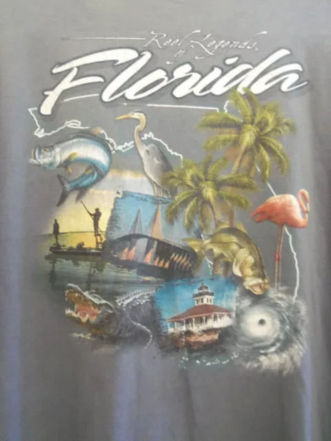 REEL LEGENDS FLORIDA graphic L fishing t shirt $4.55 - PicClick