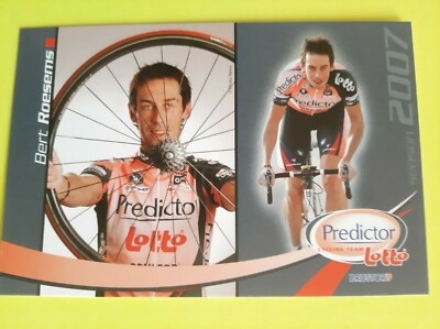 CYCLISME carte cycliste BERT ROESEMS équipe PREDICTOR LOTTO 2007 
