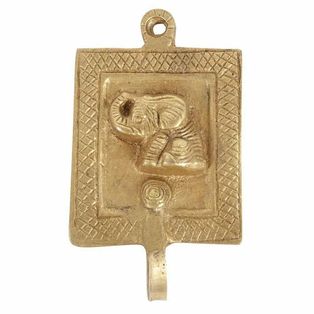 Vintage Heavy Duty Wall Hanger Golden Antique Coat Rack Brass Wall Hook Elephant