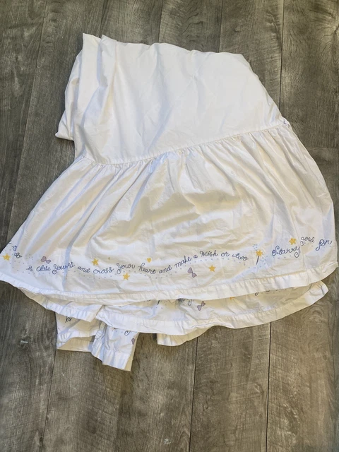 Pottery Barn Kids Star Script Crib Skirt Starry Nights are Good for Dreams