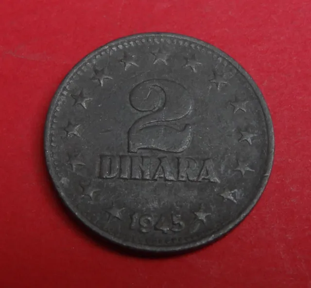 Jugoslawien 2 Dinara  1945 Zink