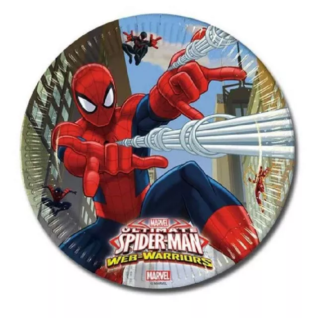 Set di 53 pezzi per feste Spiderman  Piatto torta Bicchiere Tovaglioli Tovaglia 3