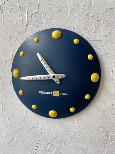 horloge pendule renault F1 team  Publicitaire Clock car formula 1 indy