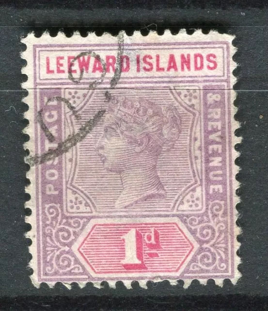 LEEWARDS ISLANDS; 1890s classic QV issue used 1d. value
