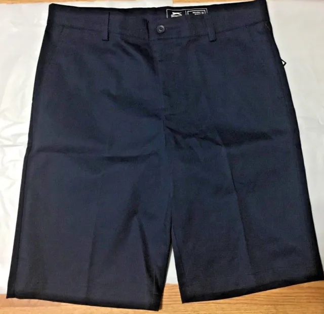 Slazenger Boy Stain Resistant School Uniform Shorts Navy Blue, Size Large,ybu401