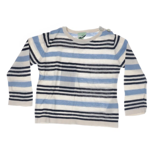 FUB, Strickpullover, Größe: 74, Weiß/Mehrfarbig, Bio-Baumwolle, Streifen