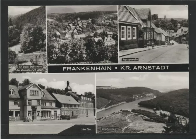 (x285)Frankenhain Kr. Arnstadt, 5 Ortsansichten von 1981, gut erh.