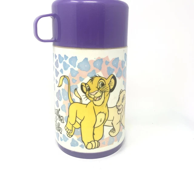 ALADDIN THERMOS, WALT Disney, The Lion King, Simba Nala Vintage 1980s £