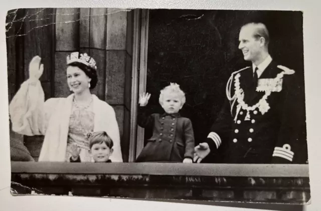 1953 RPPC Photo Postcard The Royal Family ~ Queen Elizabeth