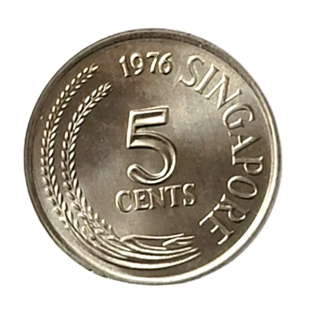 Singapore 5 cents 1976 Copper-Nickel Coin