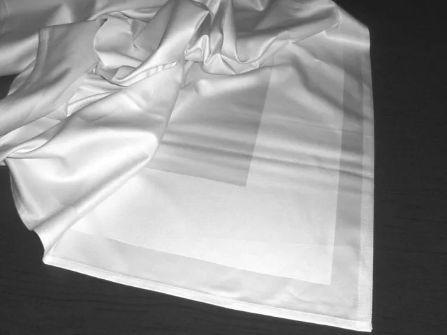 Tischdecke Tafeltuch 130x280 cm Atlas weiß Baumwolle