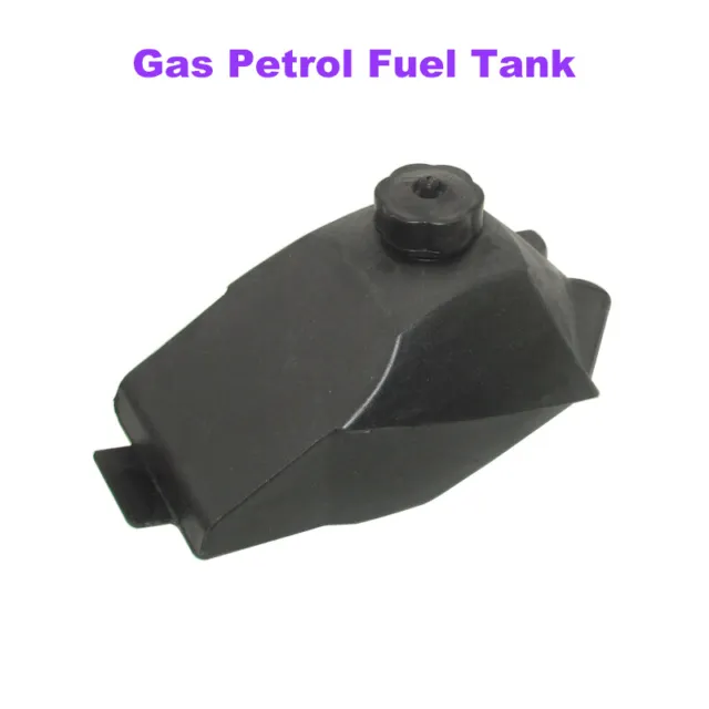 Black Plastic Gas Petrol Fuel Tank For 47 49cc 2 Stroke Kids Dirt Bike Mini ATV