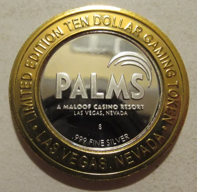 Palms Casino Ten Dollar Silver Gaming Token Free Shipping