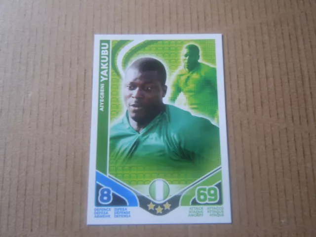 Carte Match Attax - Afrique du Sud 2010 - Nigéria - Aiyegbeni Yakubu