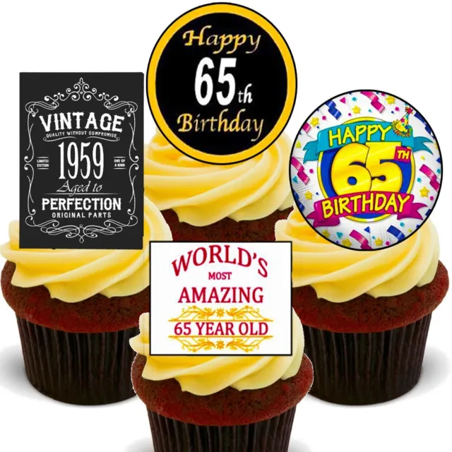 30th Birthday Girl Edible Cupcake Toppers, Standup Fairy Cake