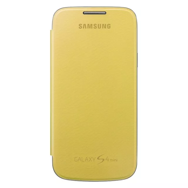 Samsung Custodia Originale Flip Cover Case Galaxy S4 Mini I9190 I9195 Giallo