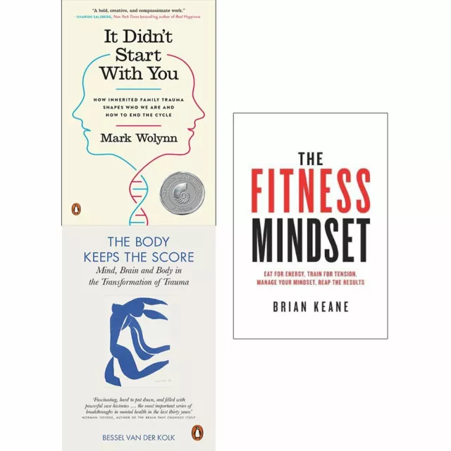 It Didn't Start With You, Body Keeps the Score, Fitness Mindset 3 Books Set NEW