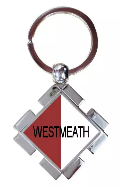 WESTMEATH Irish County Ireland Luxury Jigsaw Shaped Metal Keyring In A Gift Box