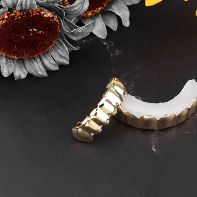 Griglie Dentali Hip-Hop In Oro - Decorazione Denti Per Feste E Halloween - Accessorio Moda - Foto 4