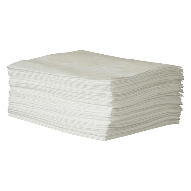 CONDOR 35ZR08 Absorb Pad,Oil-Based Liquids,White,PK50