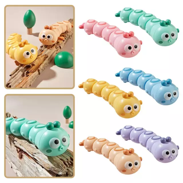 Plastic Caterpillar Wind Up Toy Funny Clockwork Rocking Toys Kid Educationa: