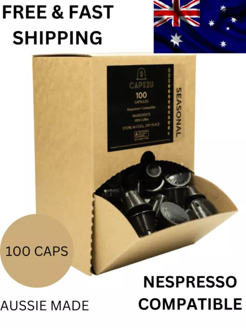 Nespresso Compatible Capsules Pods Seasonal Espresso Flavoured x100 Pack