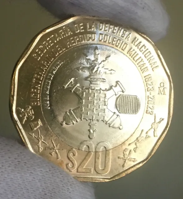 Mexico 2023 Bimetallic 20 Pesos Coin Bicentenario Del Heroica Colegio Militar