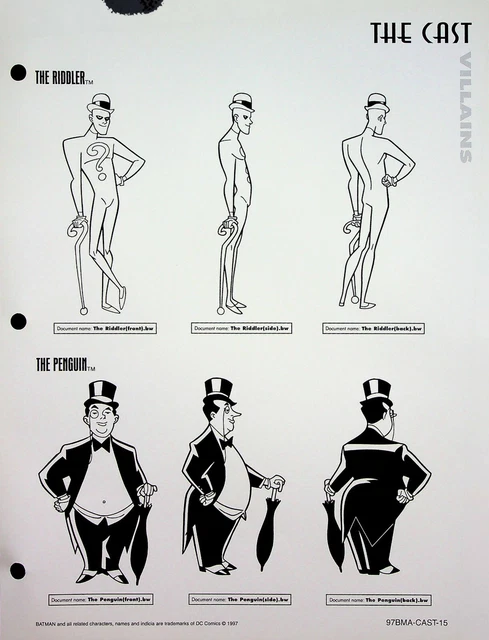 THE NEW BATMAN Adventures CHARACTERS LINE-UP Model Studio Guide COPY ...