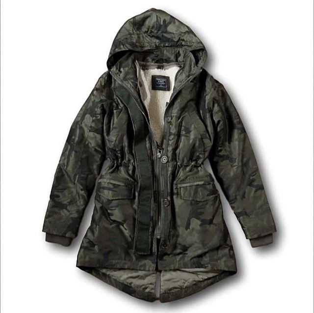Hollister camo parka discount