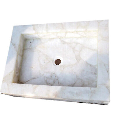 Piedra ágata blanca excelente lavabo hogar y cocina, recipiente de baño lavabo
