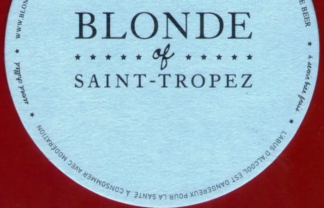 2 Sous Bocks bierdeckel bierviltje coaster carton BLONDE OF SAINT-TROPEZ New 3