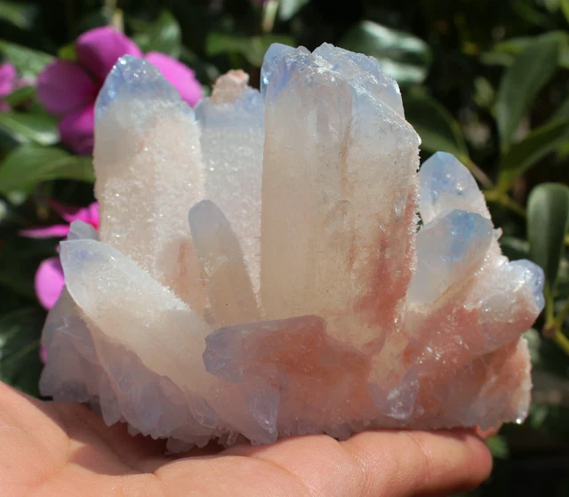 580g New Find Blue Phantom QUARTZ Crystal Cluster Specimen