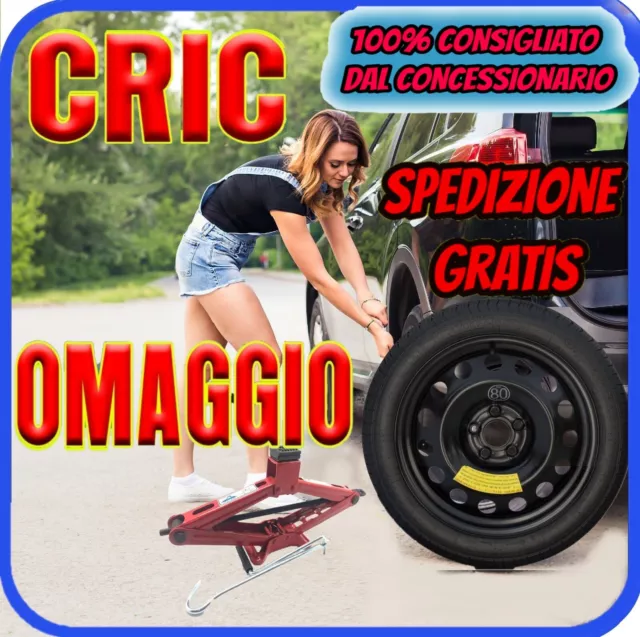 Ruotino di Scorta Da 17 Ruota 5 Fori Mg Zs Benzina  Con kit Cric Crick Ricambi p