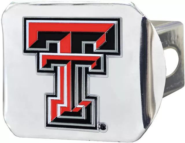 Texas Tech Red Raiders Hitch Cover Solid Metal with Raised Color Metal Emblem...