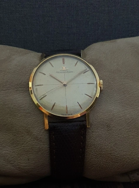 Cinturino Orologio In Pelle Italiana 18mm Per Jaeger LeCoultre, Nero Con Fibbia Oro, Include Barrette