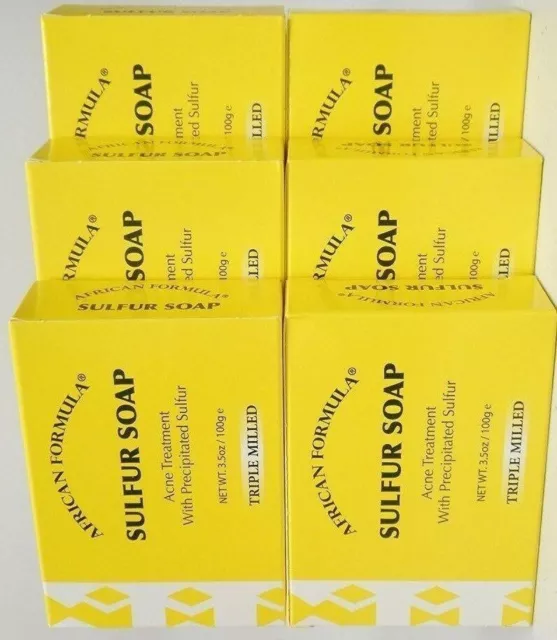 SULFUR SOAP 6 PCS / JABON DE AZUFRE 3.5oz SPECIAL ON SALE !