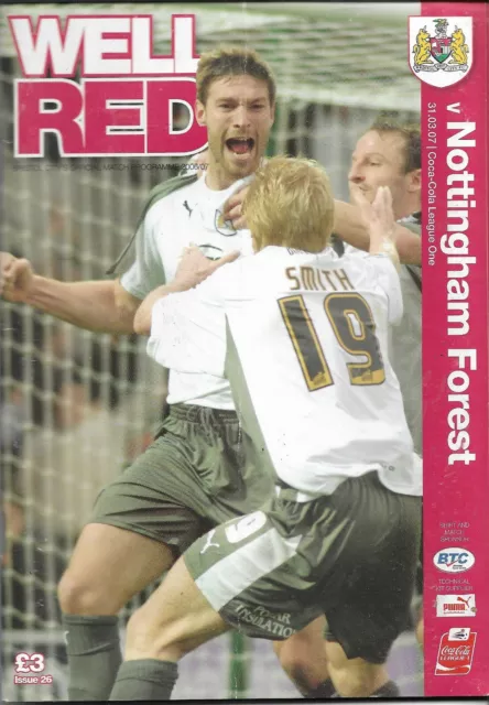 Football Programme - Bristol City v Nottingham Forest - Div 1 - 31/3/2007