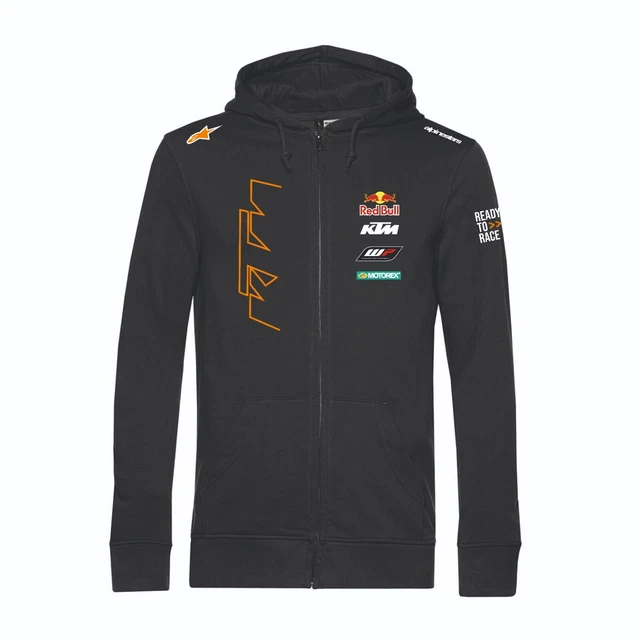 Felpa con cappuccio nera KTM ready to RACE enduro redbull bike MAKE LIFE A RIDE