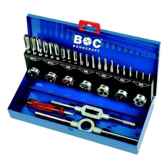 Coffret 15 Pièces Tivoly Essential - Tarauds, Forets, Tourne-à-gauche HSS M3-M12