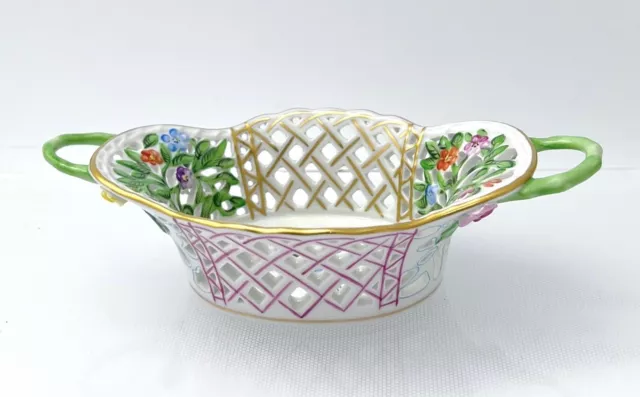 Herend bouquet de tulip breakthrough basket bowl 7432 BT 2