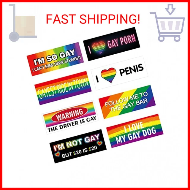 Tallew 8 Pieces Bumper Stickers Magnetic Funny Car Stickers Prank Dirty Truck St