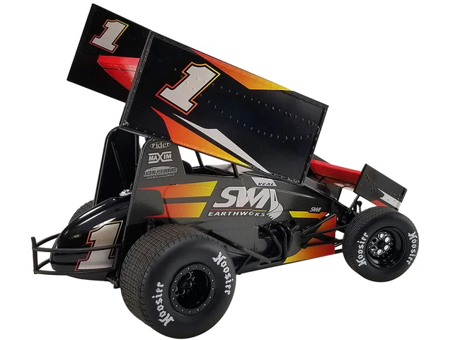 Winged Sprint Car #1 Jamie SWI Engineering Racing Team 1/18 Diecast Model Car
