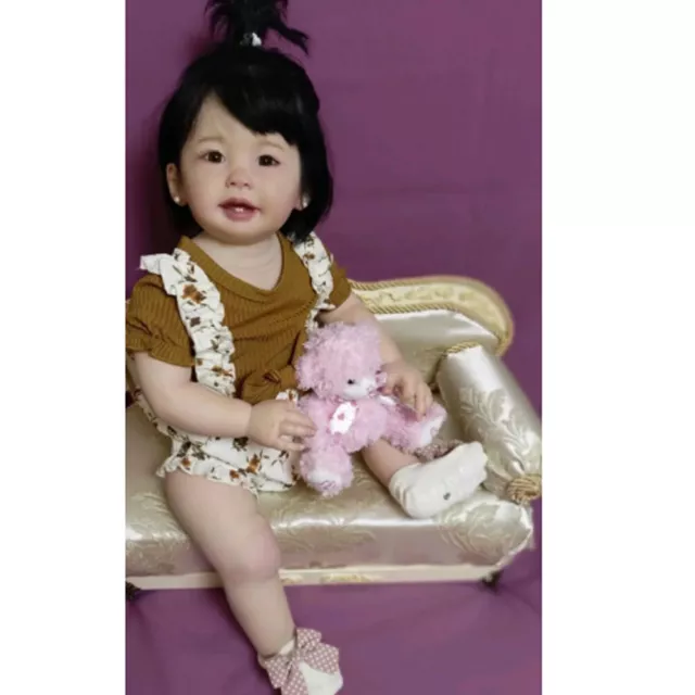 28" Handmade Finished Reborn Baby Doll Girl Toddler Painted Real Newborn Gift