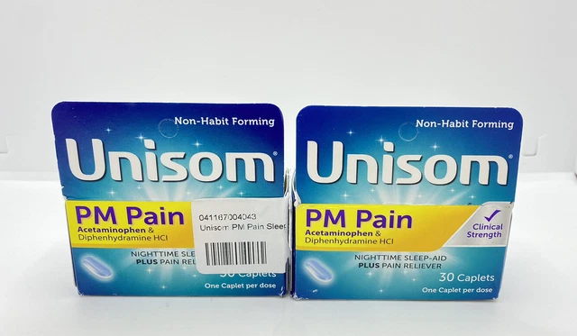 Lote de 2 Unisom PM Pain - 30 cápsulas cada una - VENCIMIENTO: 03/2025 nuevo