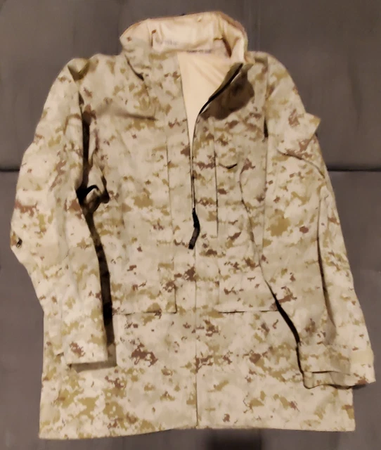 Genuine USMC APEC Goretex Digital Desert MARPAT Cold Weather Parka Large Long