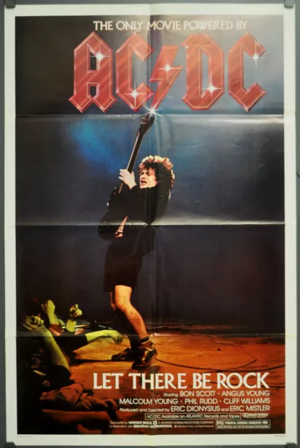 Ac/Dc Let There Be Rock 1982 Original 27X41 1St Release Movie Poster Phil Rudd